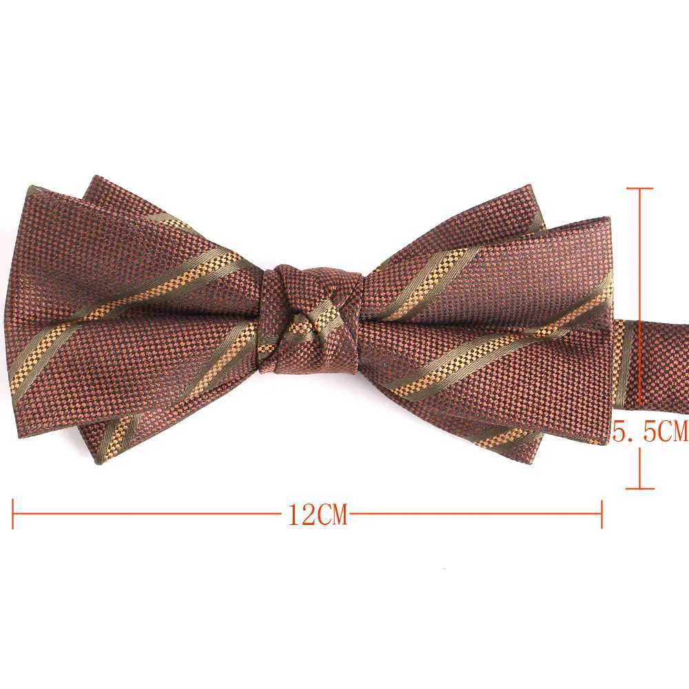 New mens tie casual striped tie mens text bow tie Adt tie Cravats jacquard party tie Y240925
