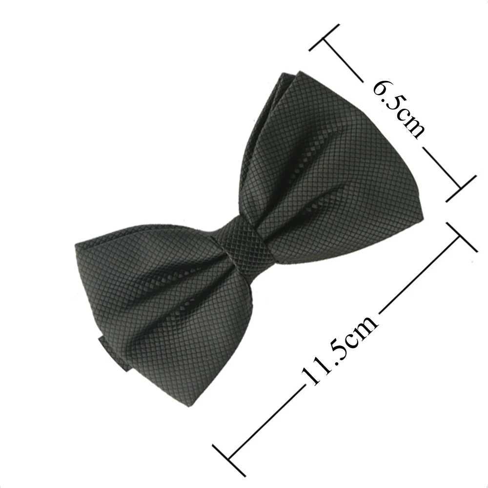 HUISHI Mens Bow Solid Color Fashion Tie Banquet Party Bow Black Gold Red Royal Blue Wine Tie Mens Y240925