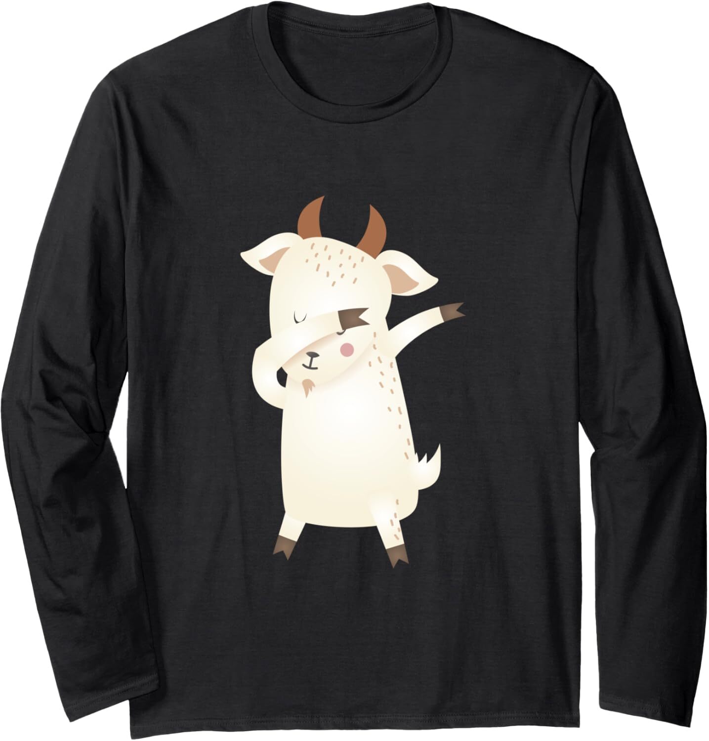 Long Sleeve Shirts for Men sweatshirt Cute Goat Dabbing Goat Lover Animal Fun Gift Long Sleeve Streetwear Casual tops clothes