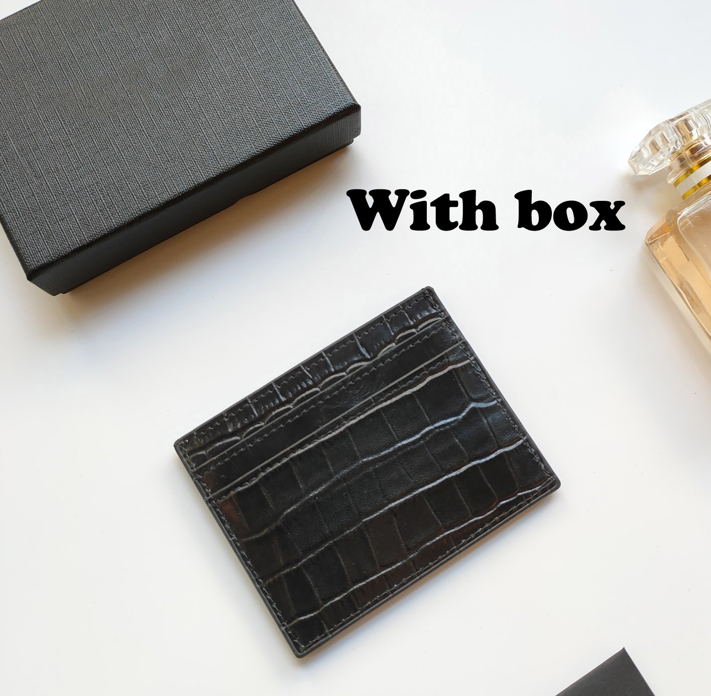 Fashion designer women card holder luxury wallet mens wallet quilted caviar credit card wallets leather black lambskin mini wallet