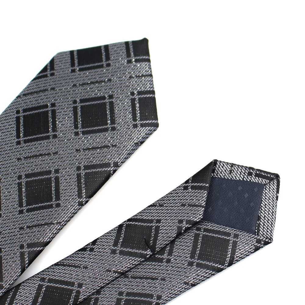 New mens casual slim tie classic Polter Woven Party Neckties fashionable flat mens tie for wedding business M tie Y240925