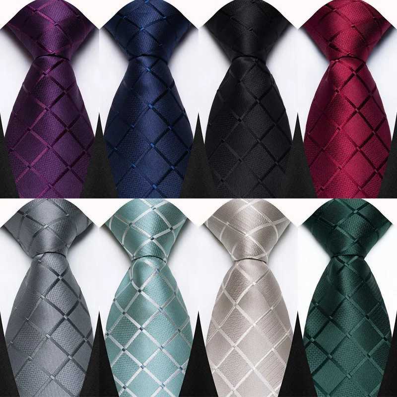 Luxury 8CM Mens Necktie Plaid Checks Ties For Man Gro Grosman Jacquard Woven Ascot Formal Business Party Accessories X2504071