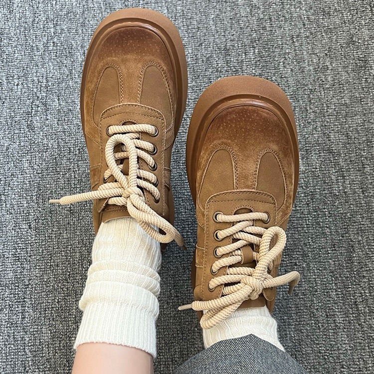 Retro women's fall 2024 new thick-soled heightened casual sports shoes Free shipping