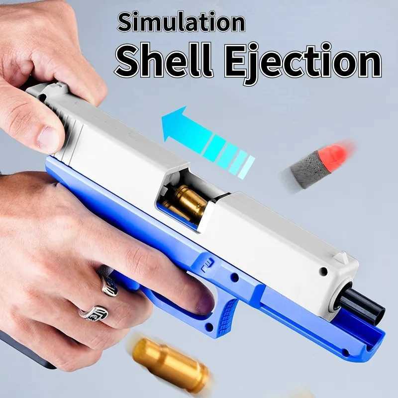 Shell Ejecting G17 toy gun education toy foam soft bullet blasting machine children boy adult air gun childrens birthday gift Y240925