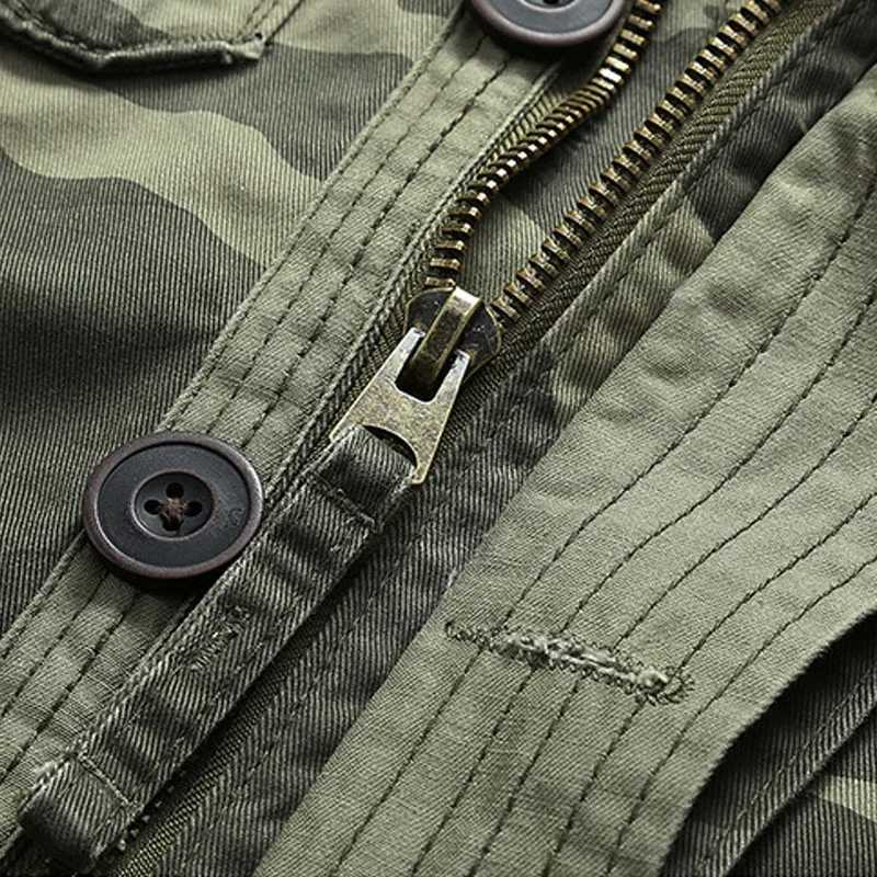 Mens cargo denim jacket casual cotton comfortable multi pocket loose jacket mens tactical jacket mens CL240926