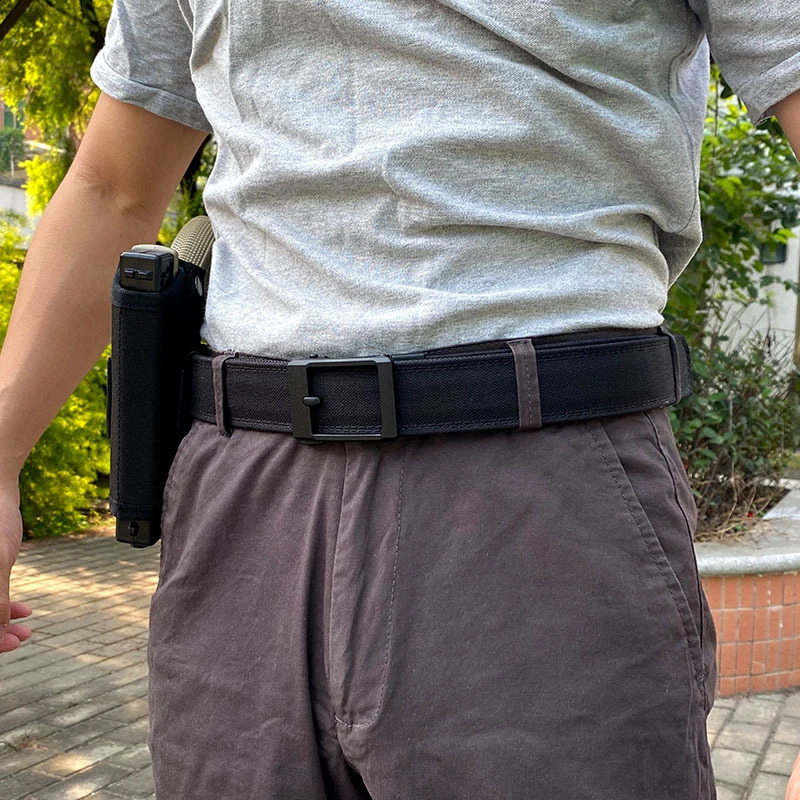 KOLBER mens hard tactical belt with metal automatic buckle military gun belt 1100D nylon outdoor IPSC belt with casual waist belt for men 240925
