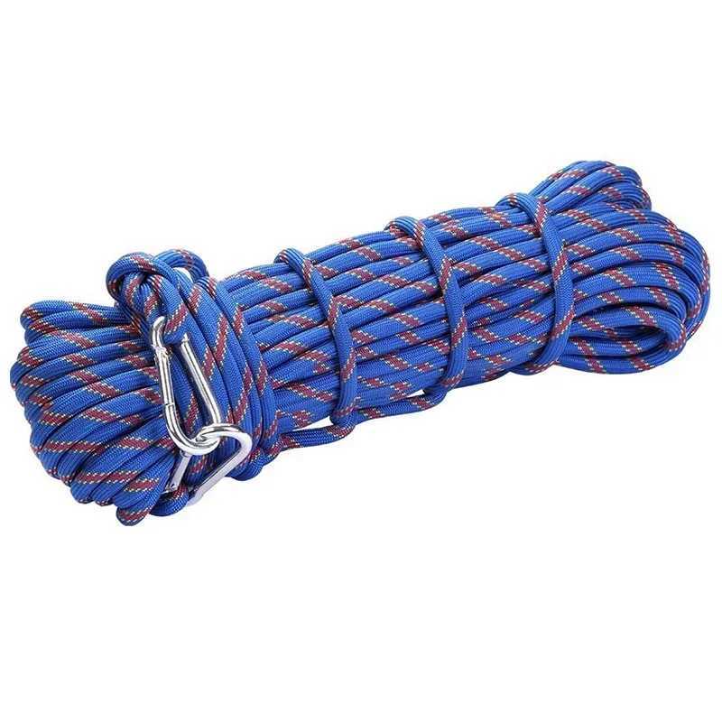 1M outdoor climbing rope with a diameter of 10mm rock tie rope high-strength safety camping rope climbing survival fire-resistant rope CL240926
