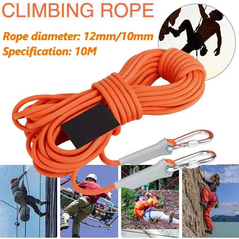 10/12mm Outdoor Climbing Rope 10M/20M Rock Climbing and Inflatable Safety Rope Outdoor Safety Escape Equipment Supplier CL240926