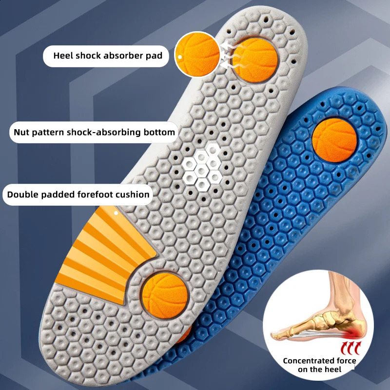 Big Nut Sports Insole Sole Mens Shock Absorbent Absorbent Deodorizer Breathable Mat Running Mat 240925