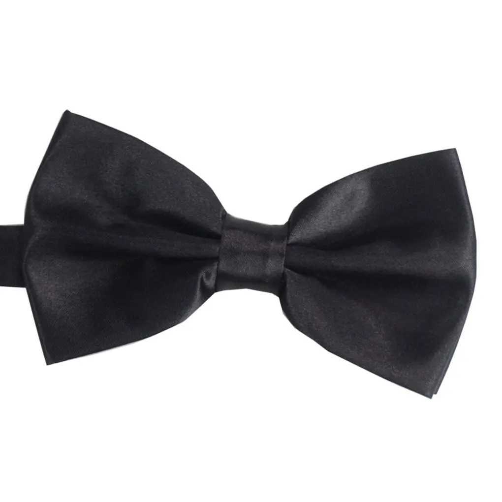 Black wide application pre bound classic bow tie suitable for any occasion Y240925
