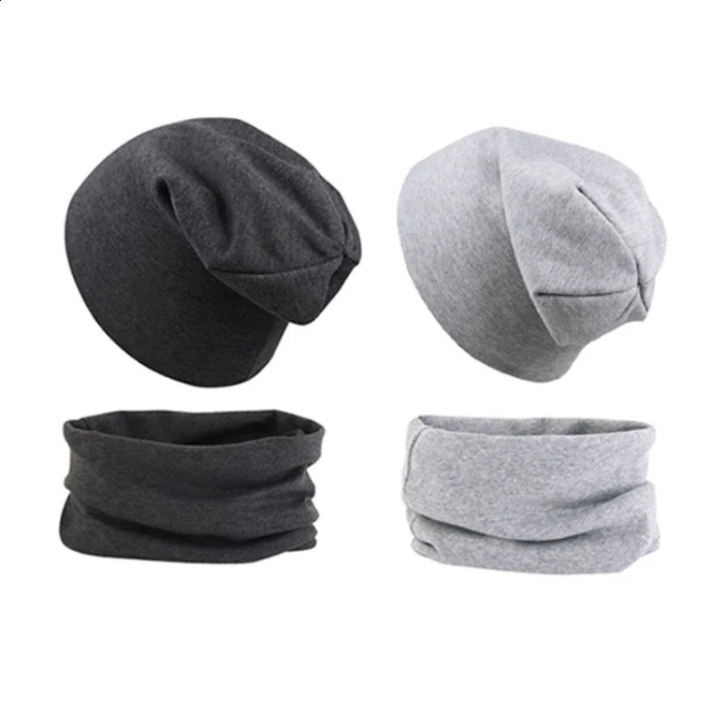 2 baby hat scarf sets for boys and girls hiphop hats autumn soft elastic beanie cotton born warm accessories 240925