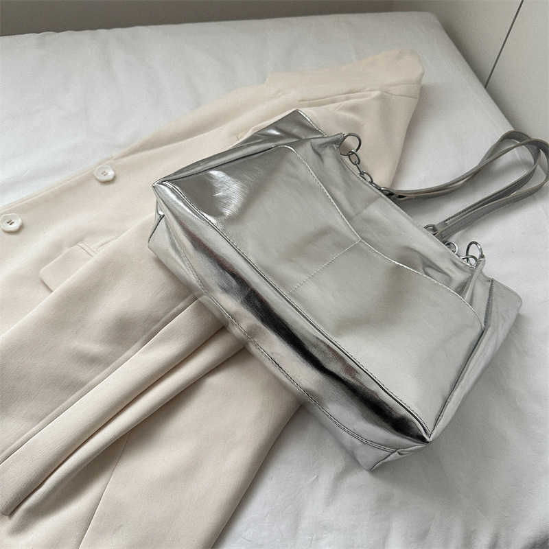 CMM New Womens Single Shoulder Tote Bag Trendy Fashion Handbag Shopping Bag Waterproof Large Capacity Simple Storage Bag