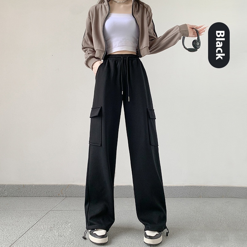 Carrot Uncle Grey Work Women's Autumn/Winter 2024 New Casual Sports Loose and Velvet Wide Leg Pants Women
