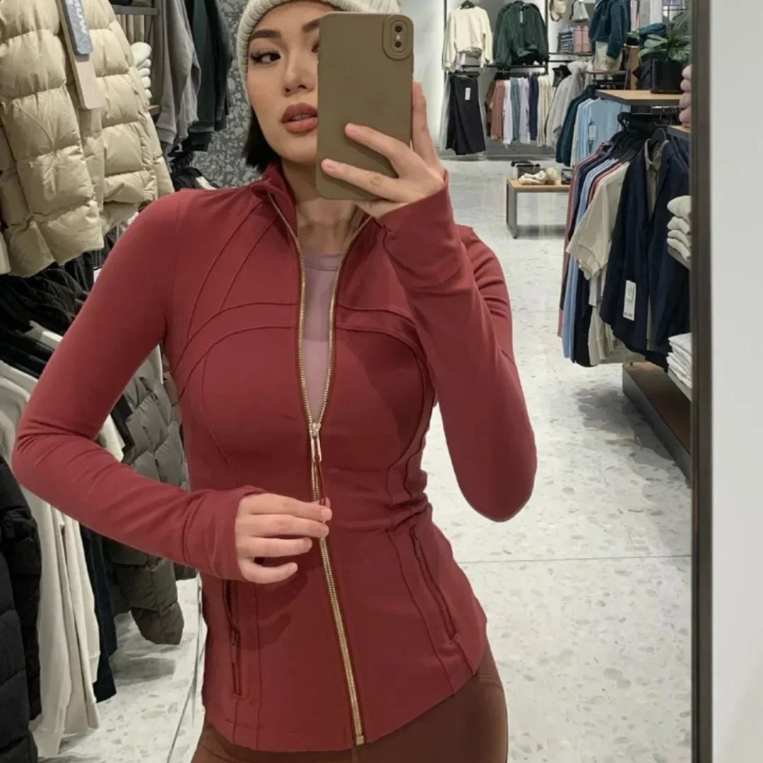 Grape Color Tight Show Slim Yoga Clothes SportsZipper Jacket 240911