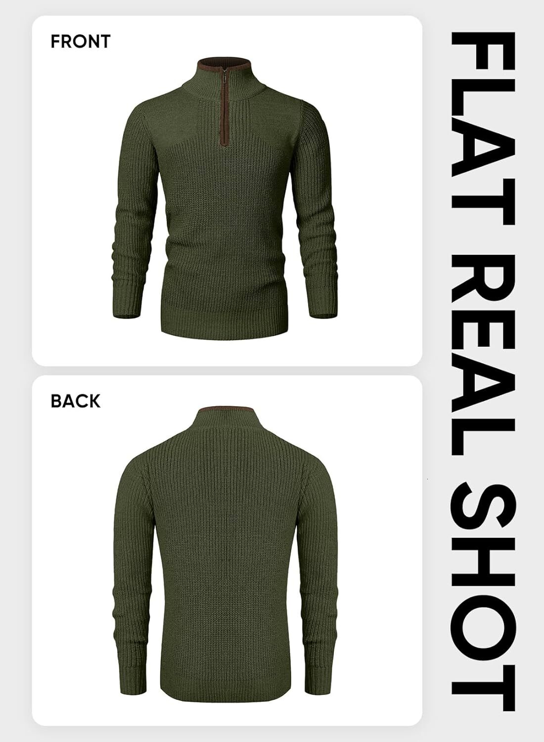 Men's quarter zipper sweater, lightweight enterprise collar casual long sleeved knitted solid color pullover sweater