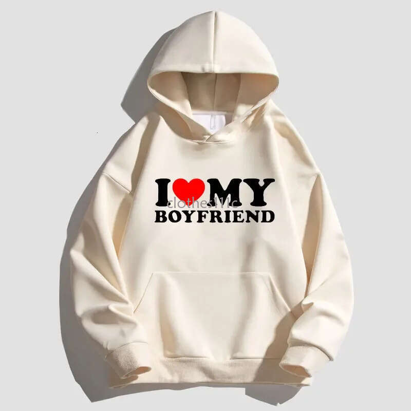 I LOVE MY GIRLFRIEND Print Unisex Hoodie Y2k Sweatshirt For Women's/Men's Sweatshirts Solid Hoodies Pullovers Tops