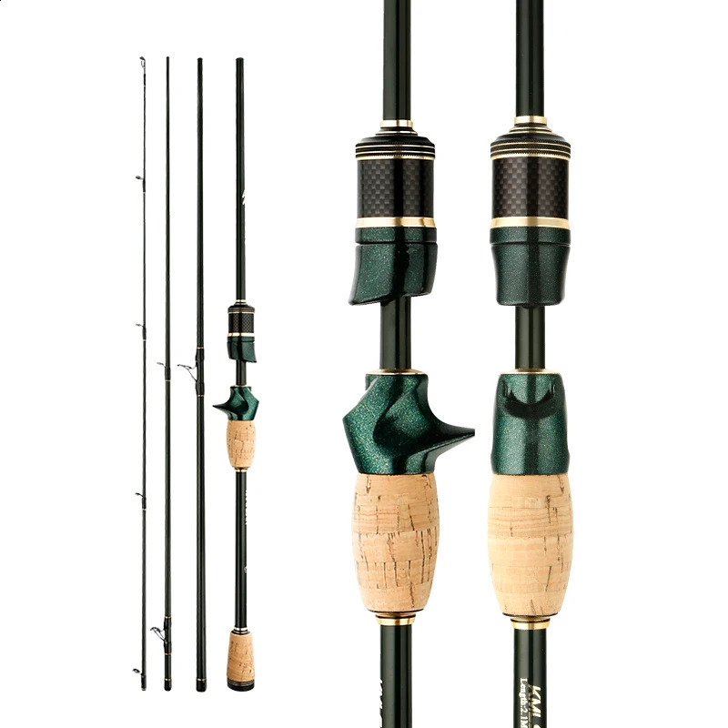 CEMREO Rotating Cast Carbon Fishing Rod 4-5 Sections 1.8m/2.1m/2.4m Portable Travel Rod Rotating Fishing Rod 240913