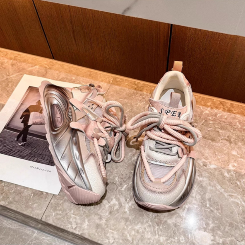 Ddmybear Dad's 2024 New Spring Colored Thick Sole Matsuke Female Heightening Water Diamond Dopamine Trendy Shoes Chinese Brand Shoes F926-73