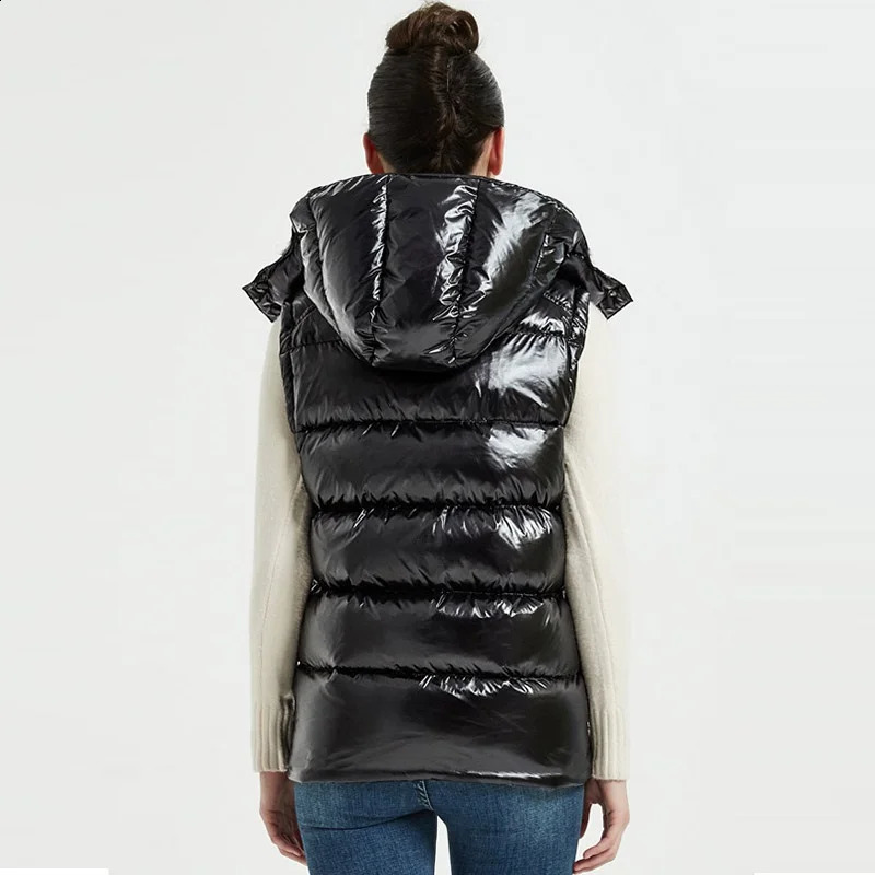 fur waterproof vest womens jacket womens inflatable vest autumn jacket womens sleeveless jacket item 240925
