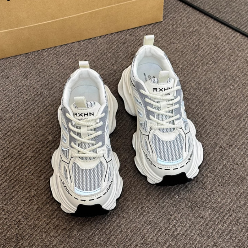 Ddmybear Show Off Little Dad For Women, New Collection Thick Soled Height Increasing Casual Women's Shoes, Mesh Breathable Sports Shoes Chinese B
