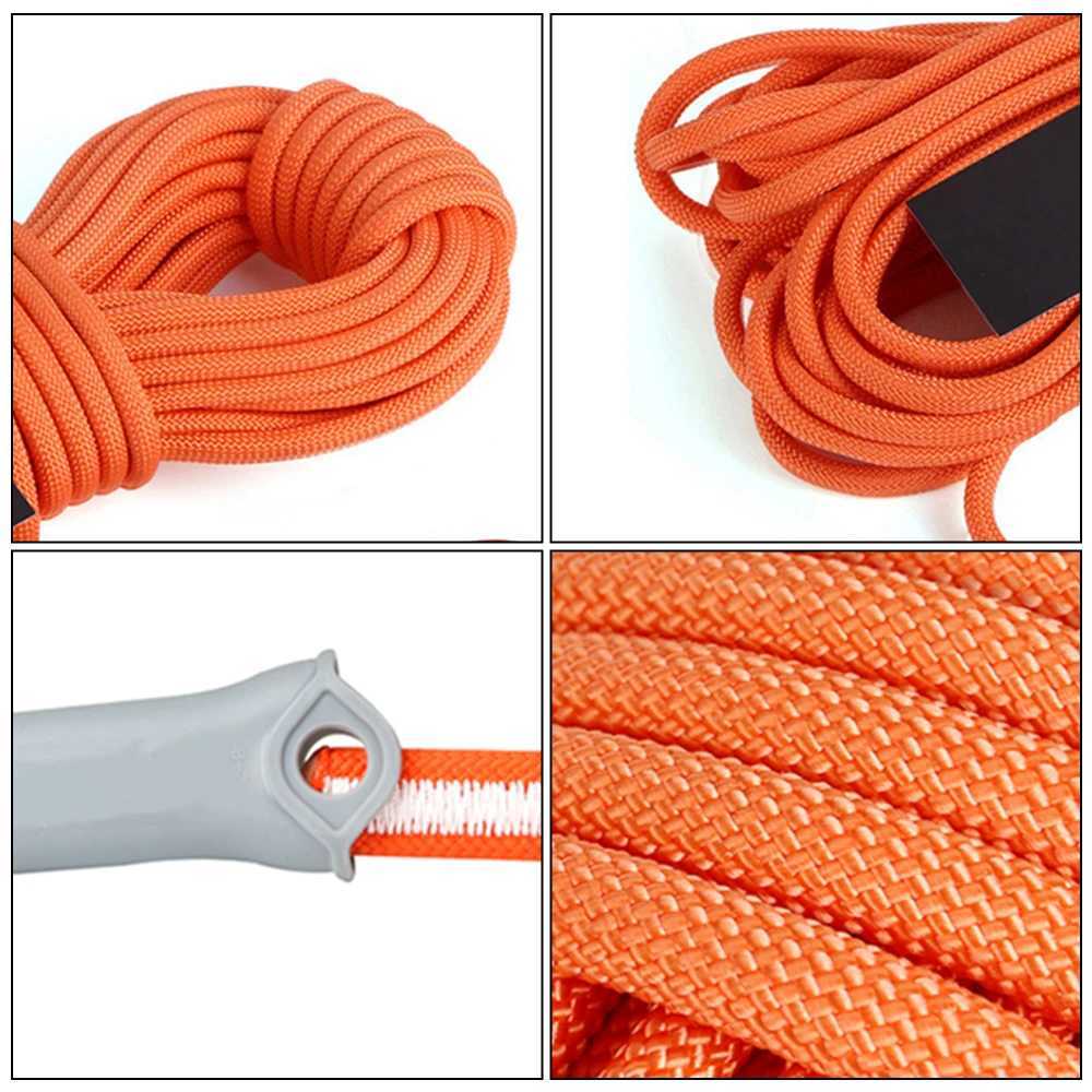 10MM climbing rope 32 feet/49 feet/65 feet high-strength outdoor safety static climbing rope escape climbing rope CL240926
