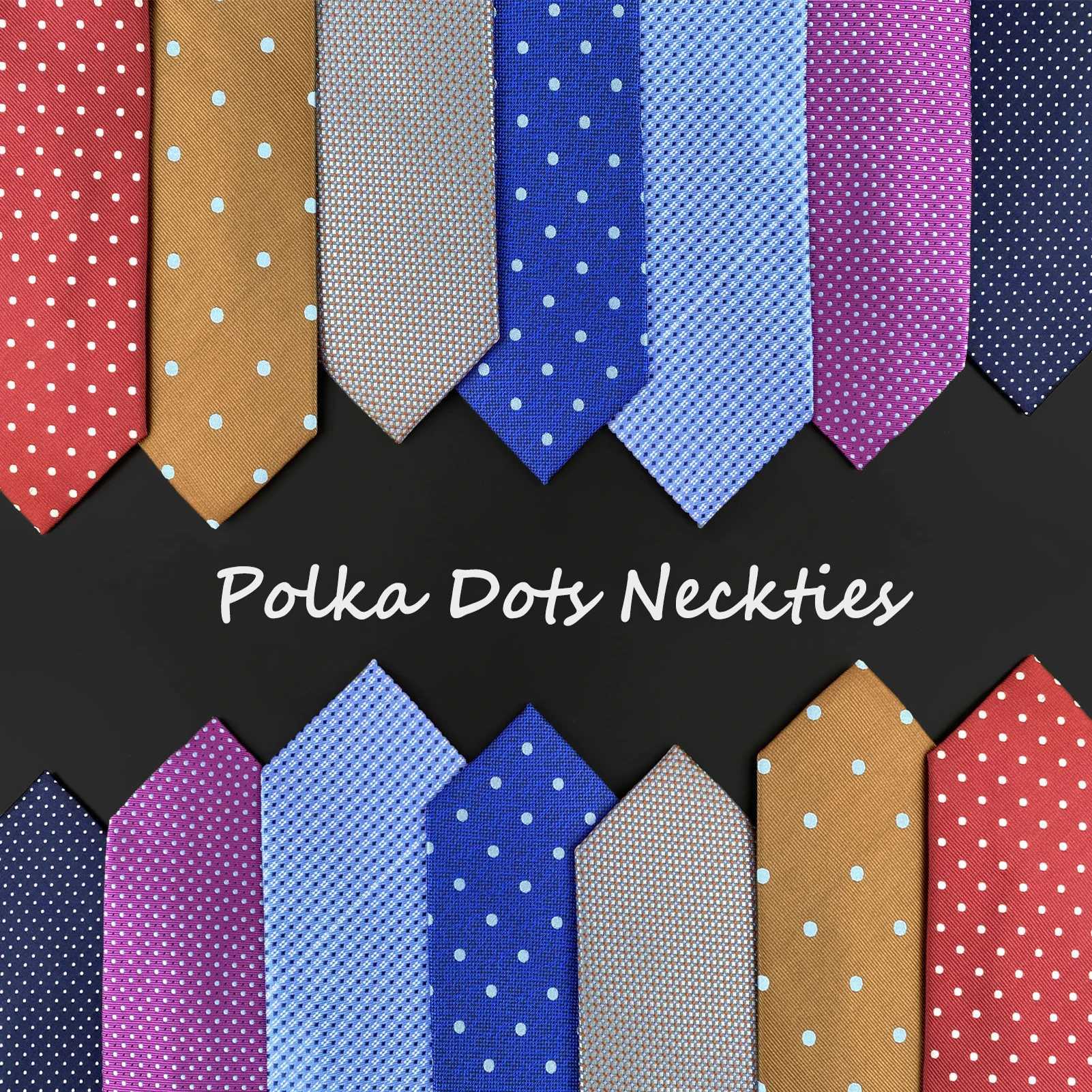 Polka dot necklace fashionable wedding pattern tie mens accessories novel flowers falling off Y240925