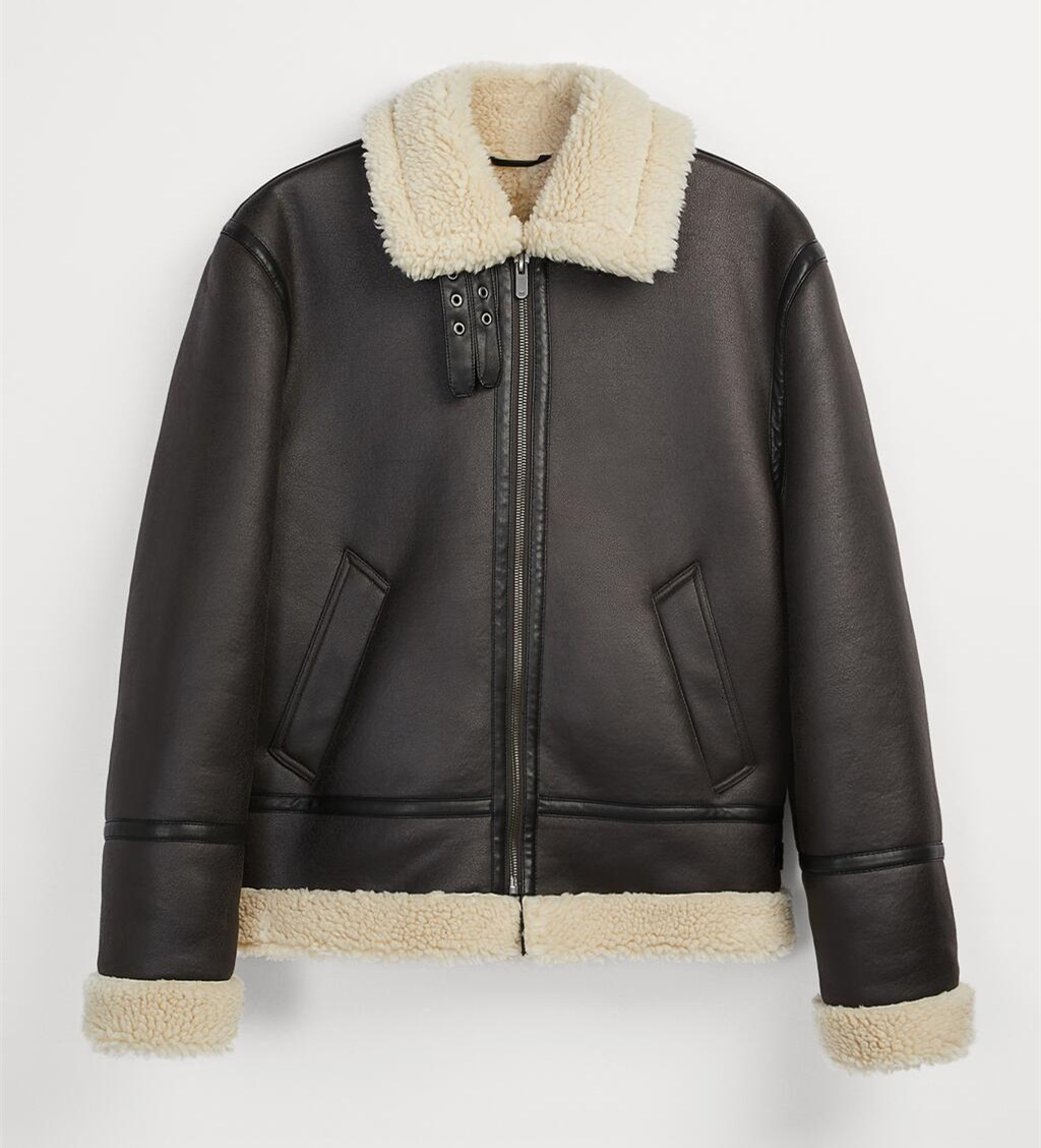 Winter Warm Lapel Suede Lambskin 2023 New Retro Fur One Zipper Jacket For Men