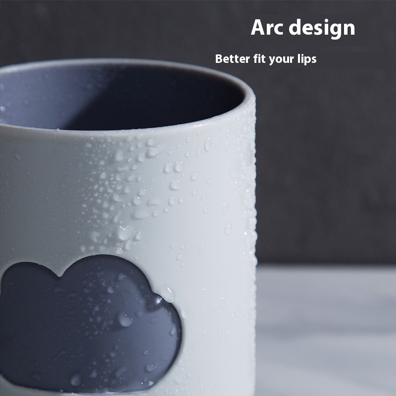 Cloudy Toothbrush Cup - Nordic Minimalist Couple Set