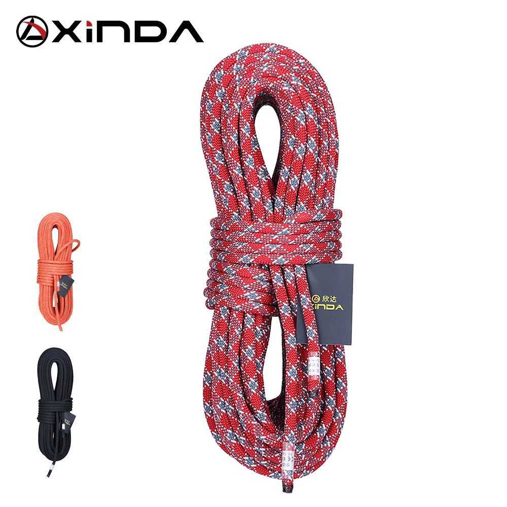 XINDA 10mm 11mm diameter climbing rope static rope 5200lbs high-strength hanging rope safety climbing equipment survival CL240926