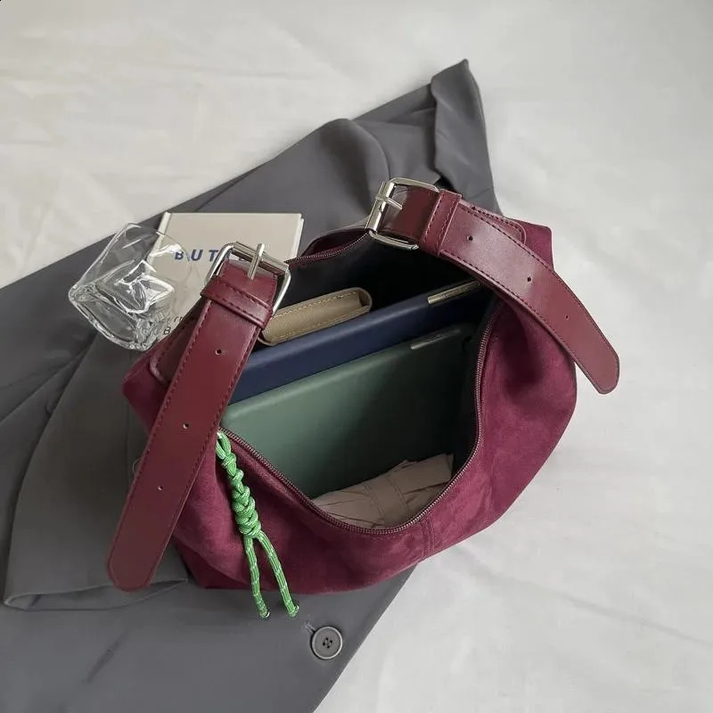 Pu Leather Hobo Bags Shoulder Bag Women Winter Fashion High-quality Korean Big Crossbody Bags Simple 240924