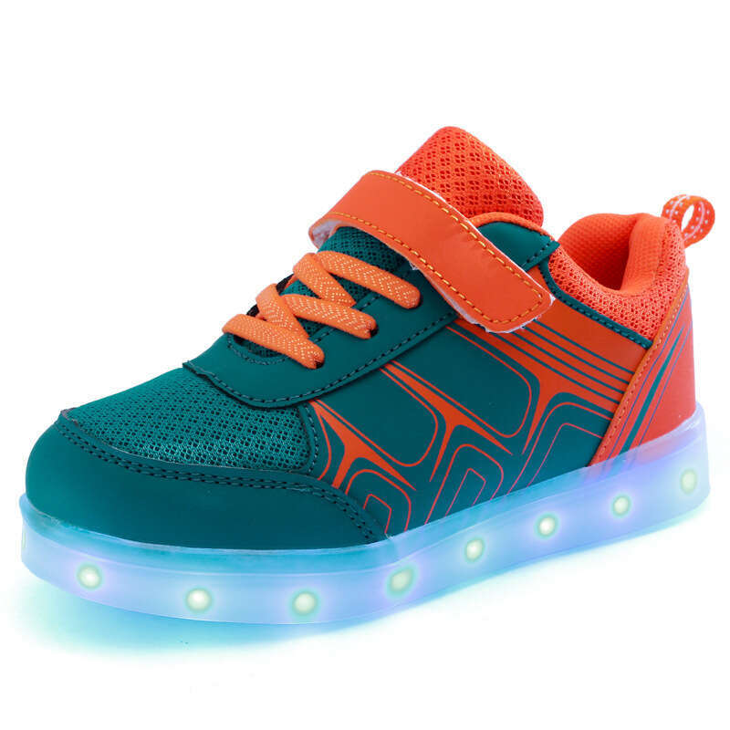 JawayKids Spring Summer Children LED USB charging glowing sneakers Breathable Kids Casual Shoes for boys and girls