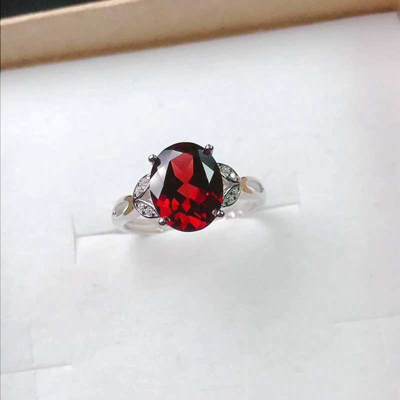 Foydjew Simulation Garnet Ruby Rings for Women 2022 Tren Fashion Design Simple Open Adjustable Ring Color Treasure JewelryXJ250412