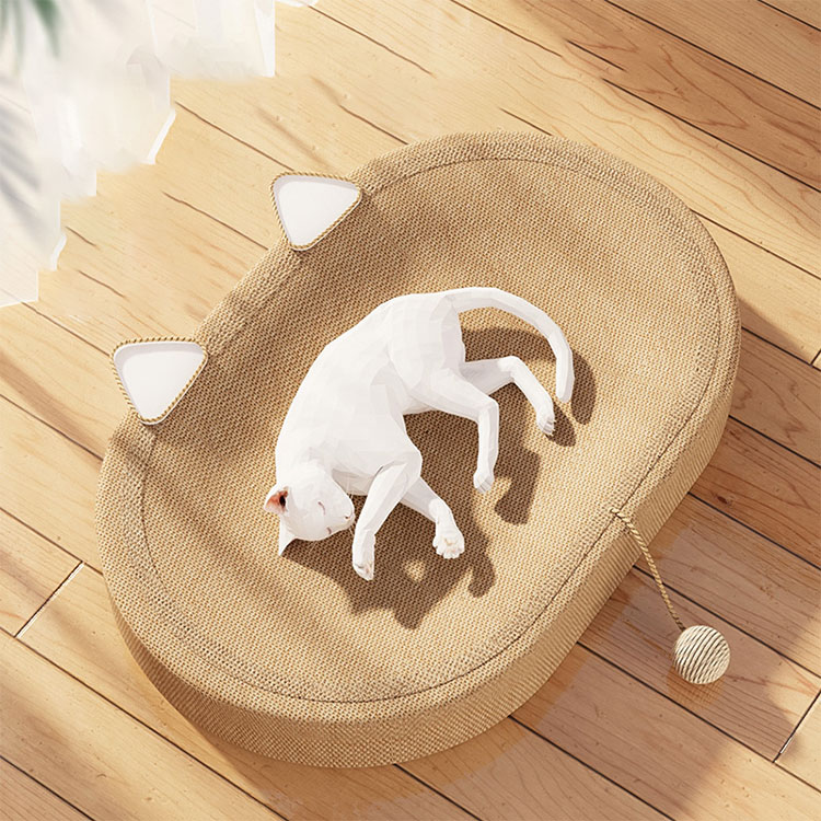 Durable Large Size Sisal Wicker Cat Perch Featuring a Spacious Sleeping Area