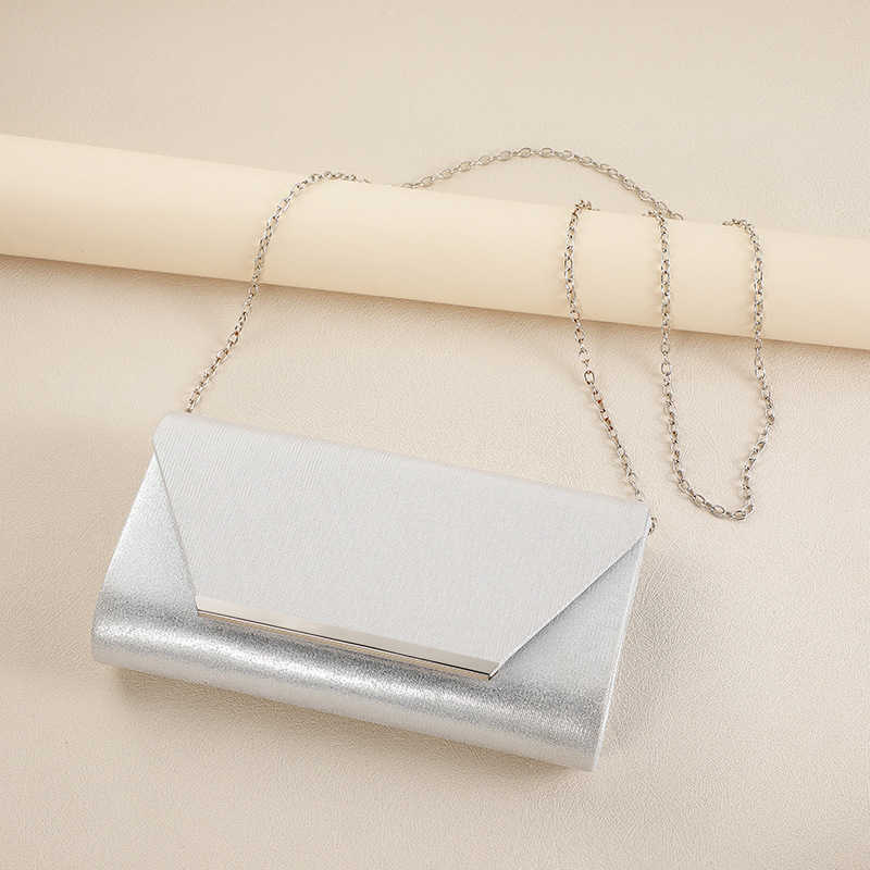Clutch Bag Summer New Crossbody Bag Chain Small Square Bag High-end Designer Bag Stylish Pu Leather Hand-held Dinner Bag 240920