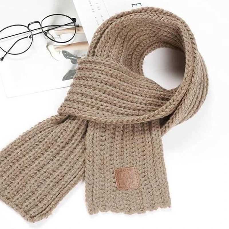 Scarves Wraps Kids Scarf Boys Girls Baby Winter Warm Scarf Women Knit Shawl Scarf Children Neck Collar Keep Warm Accessories L240910 L0910