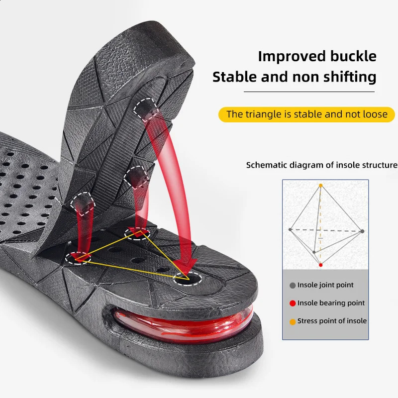 Height increase pad invisible height template air cushion shoe insert adjustable height 3-7.5cm variable height pad 240925