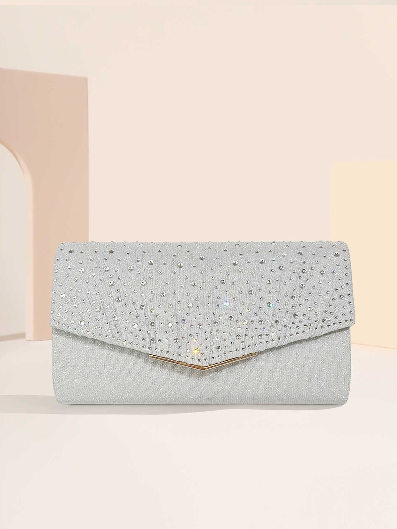 Clutch Bag Ladies Dinner Handbag Wrinkled Diamond Designer Bag Dress Crossbody Bag 240920