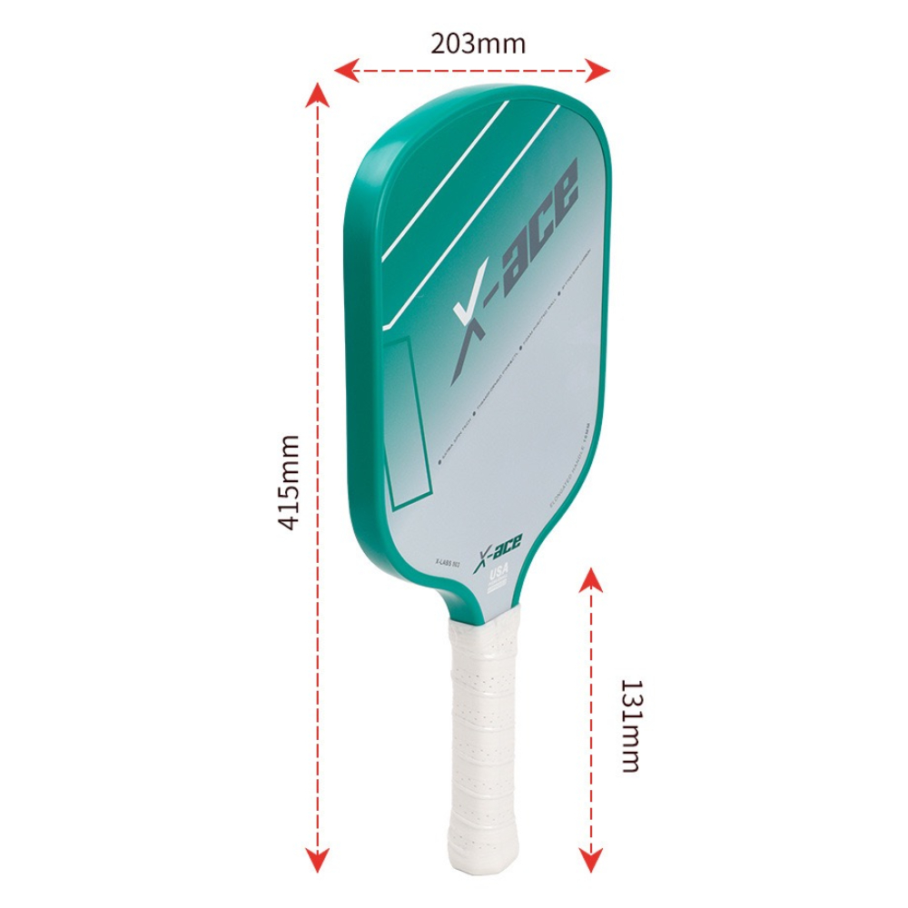 X-ACE Preformance Series Thermoformed Pickleball Paddle with 16mm Shark Power Polymer Core Provides Ultimate Spin & Consistency for Beginners