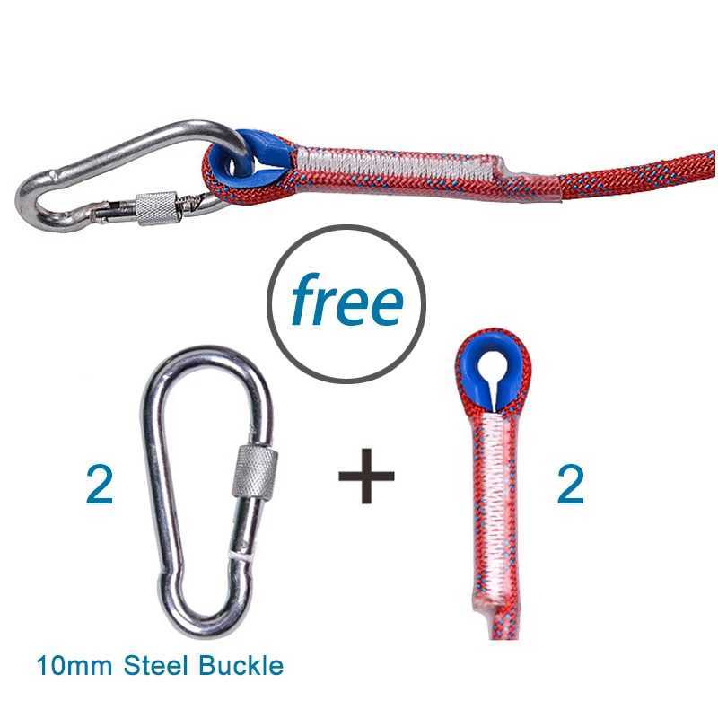 Climbing rope 10mm tree wall climbing equipment Outdoor fire escape safety rope buckle 10m 20m 30m CL240926
