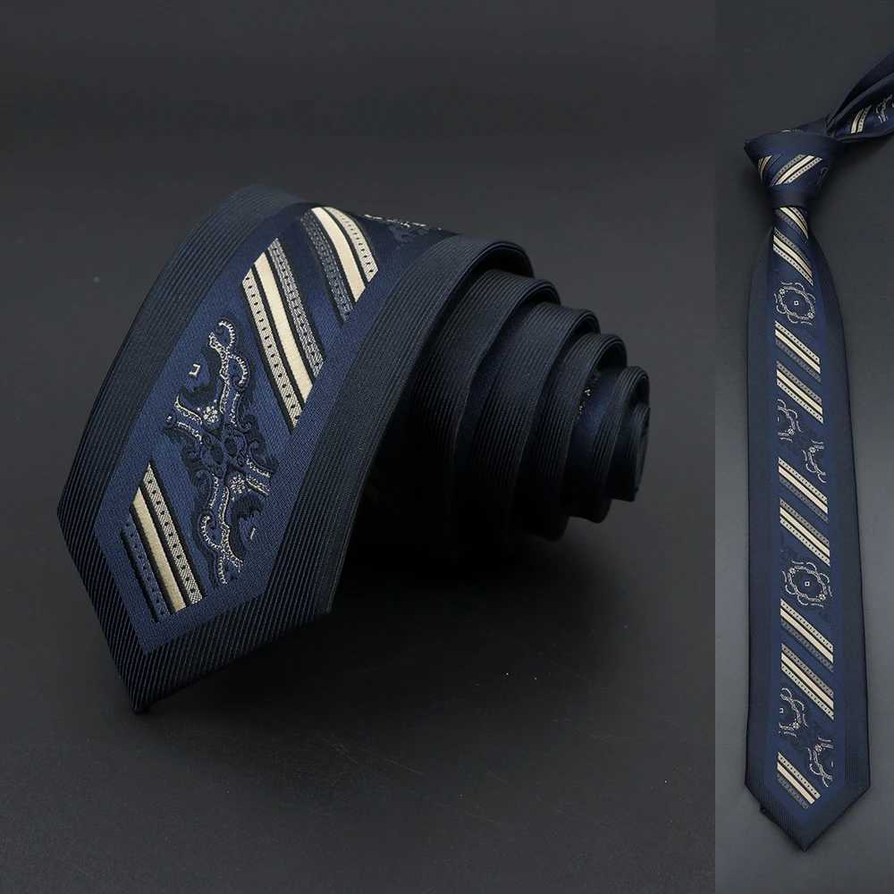 Skinny 6cm Ties For Men Wedding Dress Necktie Floral Paisley Patchwork Black Blue Tie Business Slim Shirt Accessory Gift Cravate X2504071