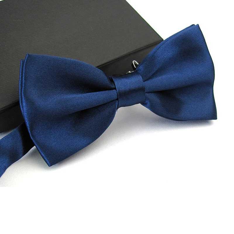 Mens satin tie classic wedding party tie solid color adjustable collar Y240925