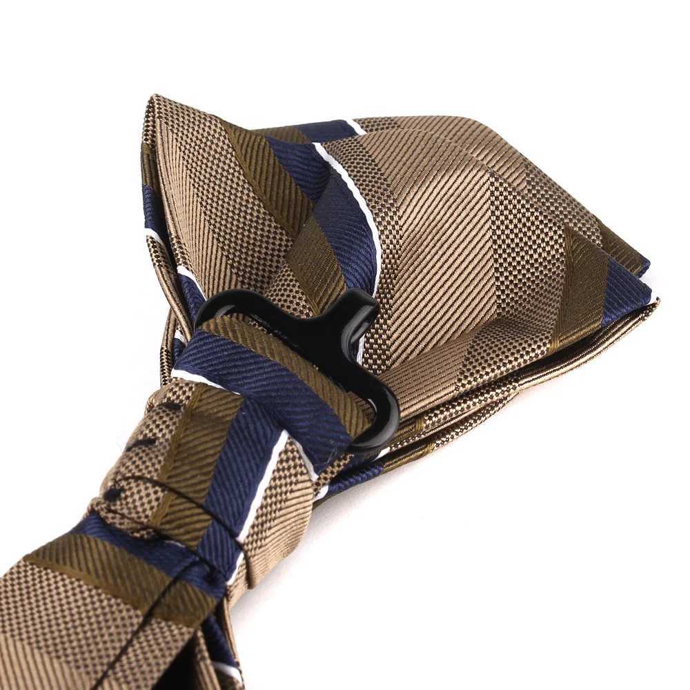 New wedding tie brown mens tie text tie advertisement mens tie Cravats party striped tie gift Y240925