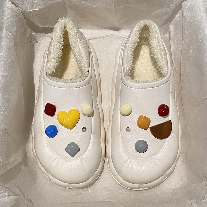 Comfortable Women's Indoor Slippers Soft Cotton Exterior, Fleece Inside, Rubber Soles for Stability
