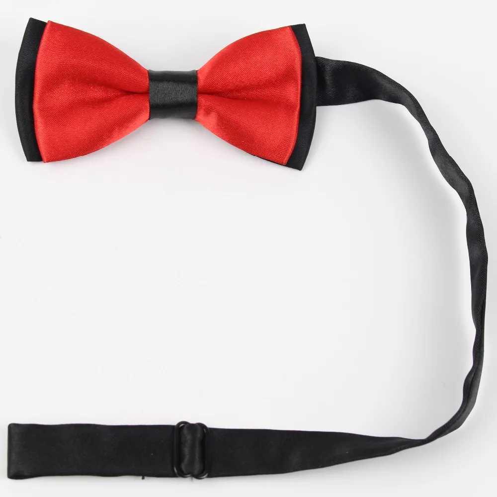 Classic Childrens Set Necklace Baby Boys and Girls Fashion Solid Color Adjustable Bow Chlidren Two tone Pet Dog Cat Bow Y240925