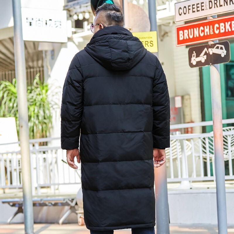 foreign trade winter men's overweight plus plus plus plus size same style as chinese opera star cold proof extended over the knee down jacket jac