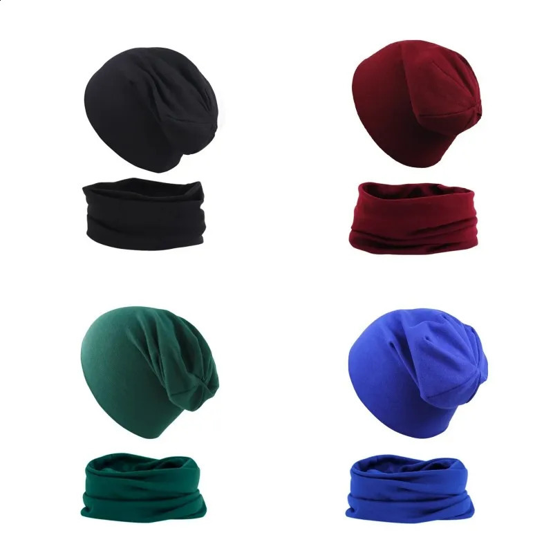 2 baby hat scarf sets for boys and girls hiphop hats autumn soft elastic beanie cotton born warm accessories 240925