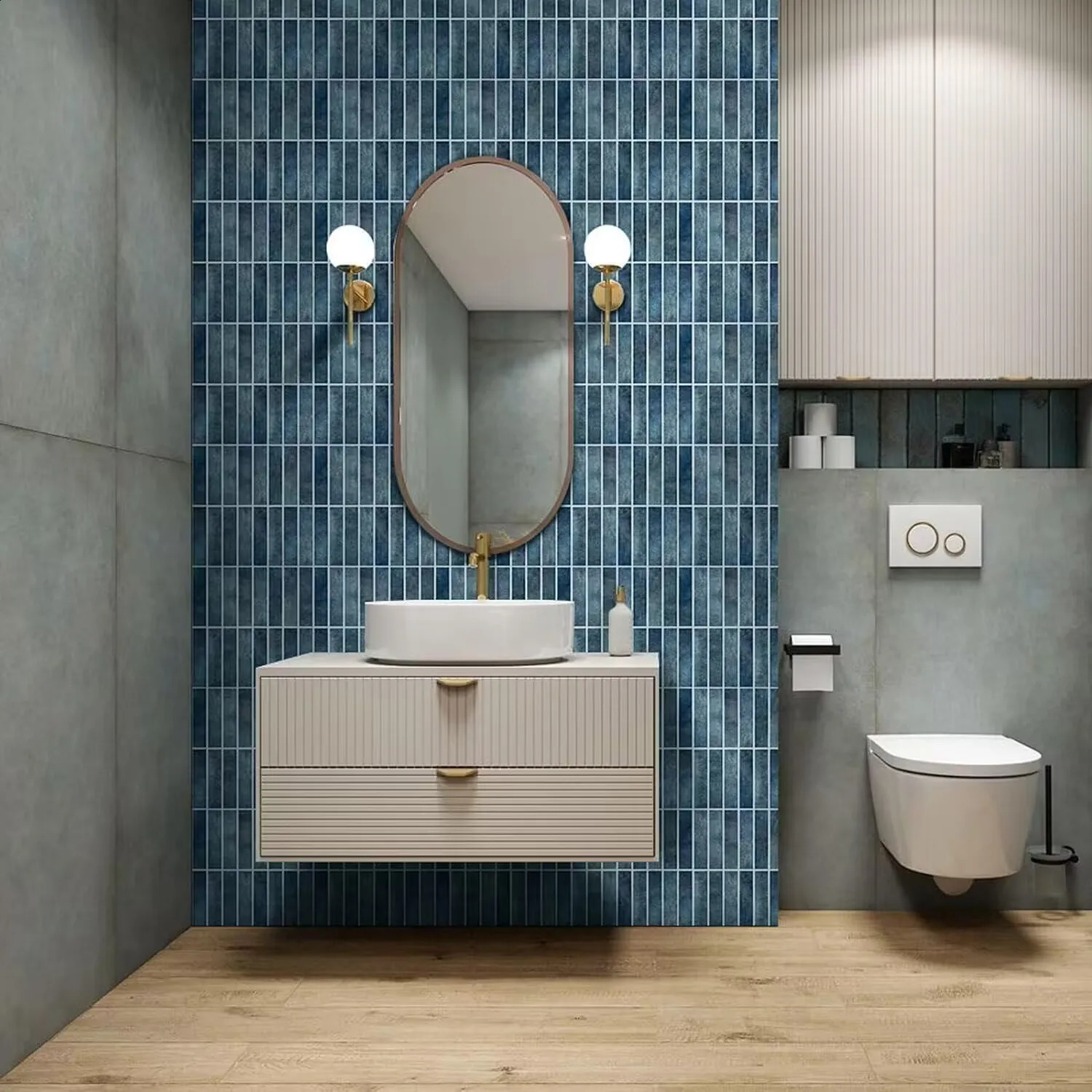 5 Sheets Stick Backsplash Tile- 3D Self Adhesive Peel and Stick Backsplash for Kitchen Bathroom -Sticky Mosaic Wall Tiles 240925 - view 5