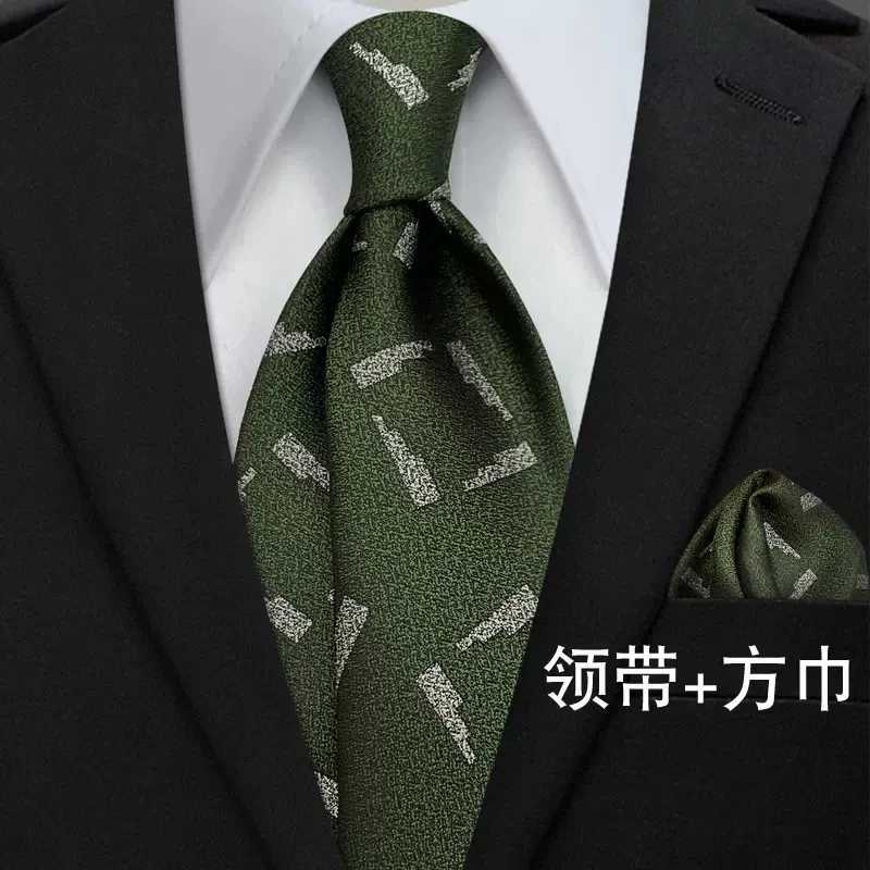 8cm wide premium round neck mens patterned navy neck tie for girls casual tight tie wedding set tie Y240925