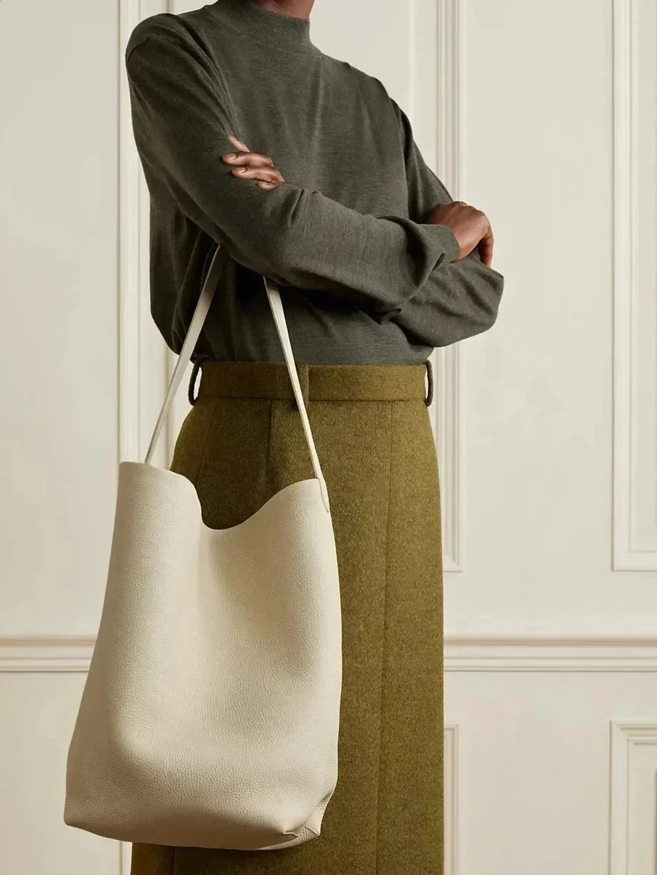 Handbags for Women Large Capacity Genuine Leather Tote Bag Head Layer Cowhide Bucket Bag The Girl Shoulder Bags for Women 250305