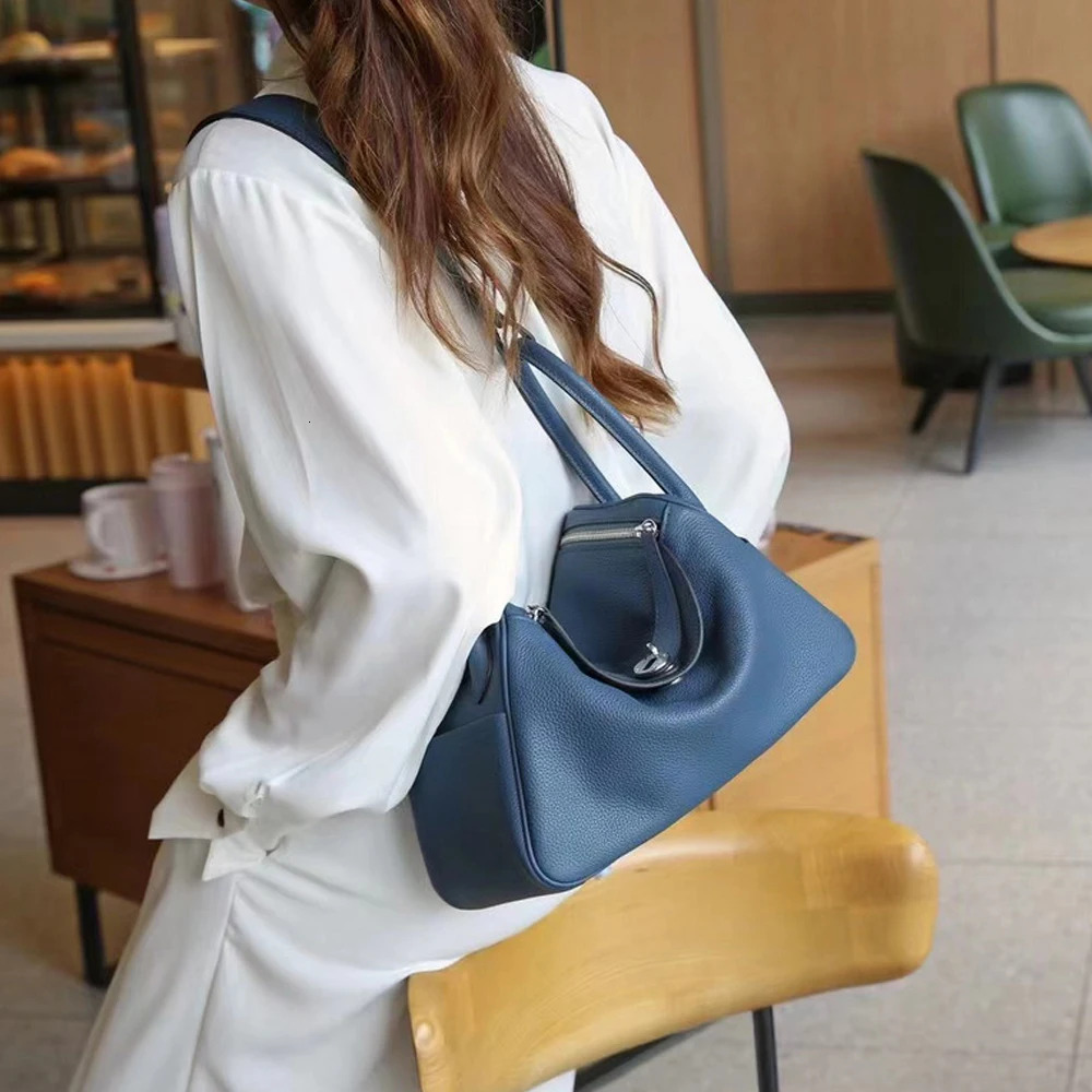 100% Genuine Leather Lady Di Large Shoulder For Women Cute Ladies Side Bag Handbags